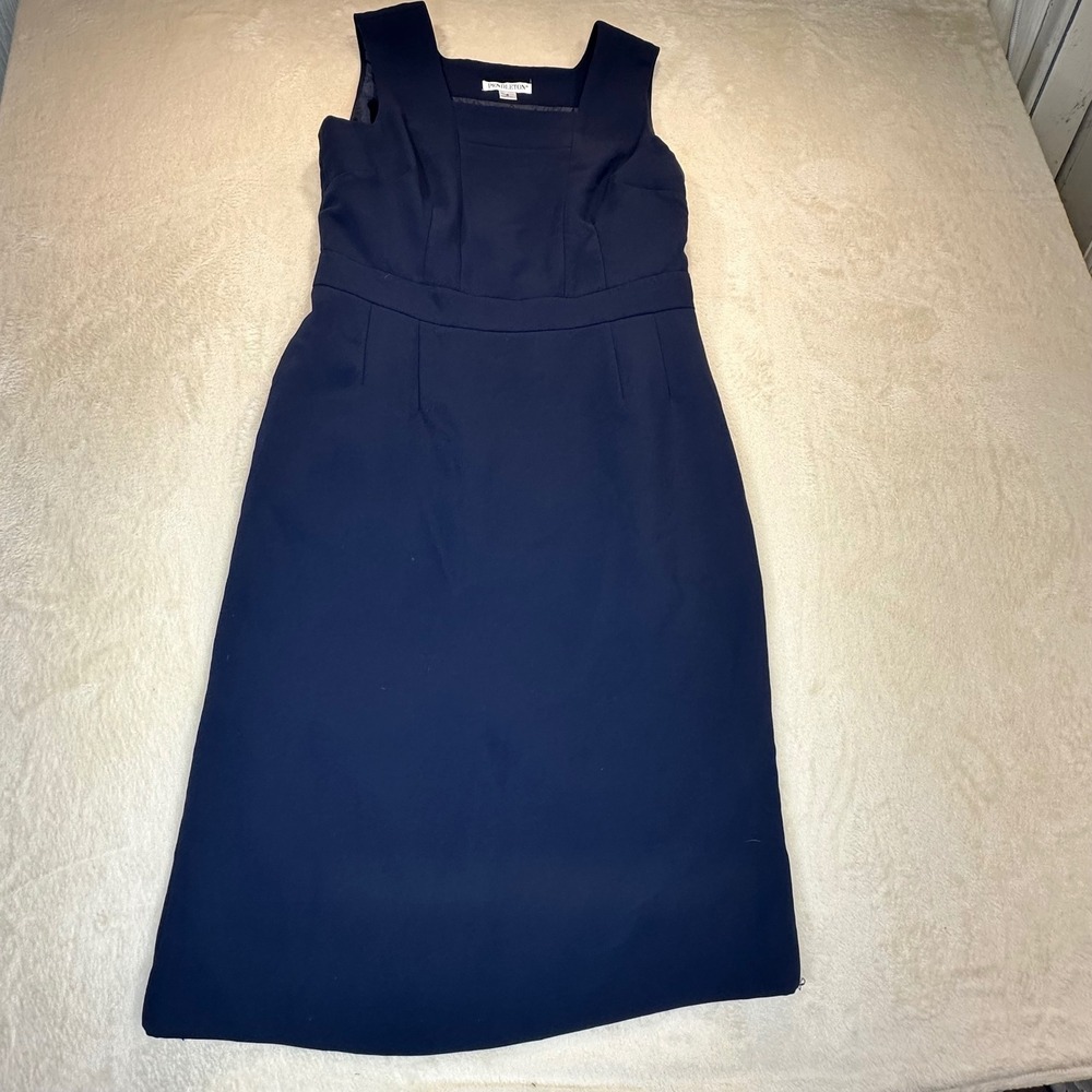 Pendleton Navy Blue Square Neck Sleeveless Sheath Dress Size 6